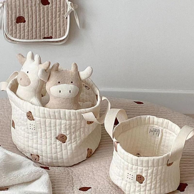 Baby Clothes Organiser - 귀여운 곰 자수 기저귀 가방 기저귀