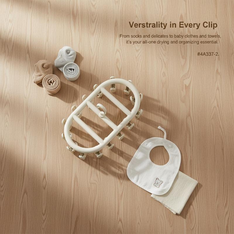 Baby Clothing Drying Rack - 혁신적인 원형 디스크 건조대(멀티클립 기능 포함)