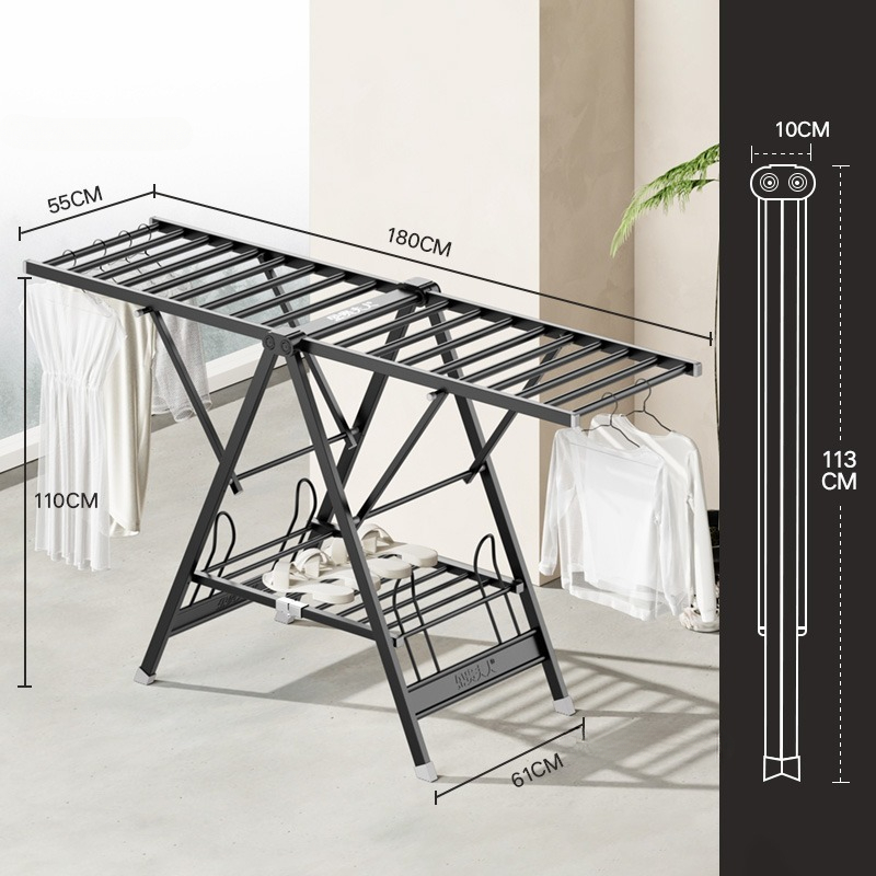 사계절 접이식 옷걸이, 옷 바닥 건조대, 실내 발코니용 - Baby Clothing Drying Rack 리뷰 및 가격