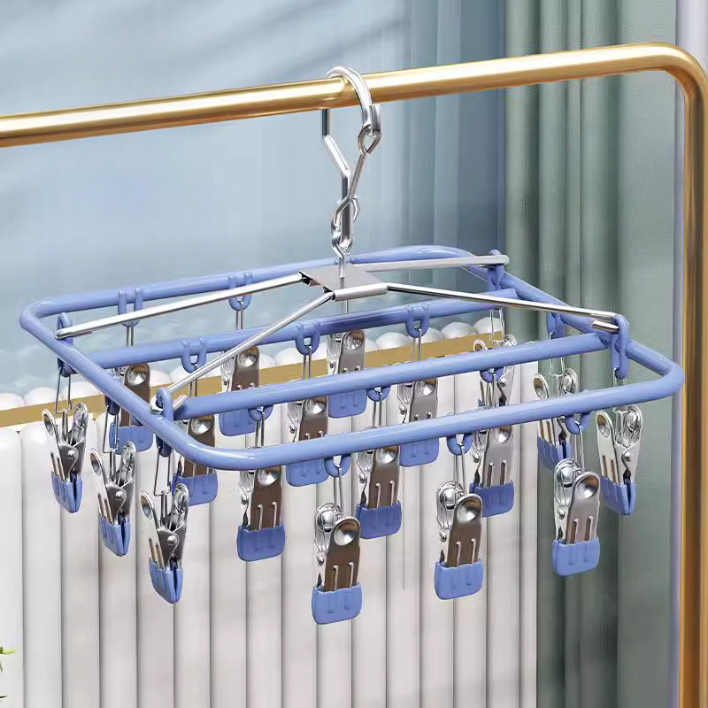 스테인레스 스틸 멀티 클램프 빨랫줄 아기 속옷 양말 건 - Baby Clothing Drying Rack 리뷰 및 가격