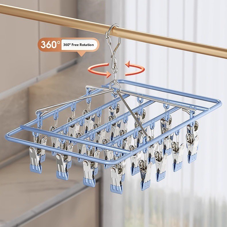 스테인레스 스틸 멀티 클램프 빨랫줄 아기 속옷 양말 건 - Baby Clothing Drying Rack 리뷰 및 가격