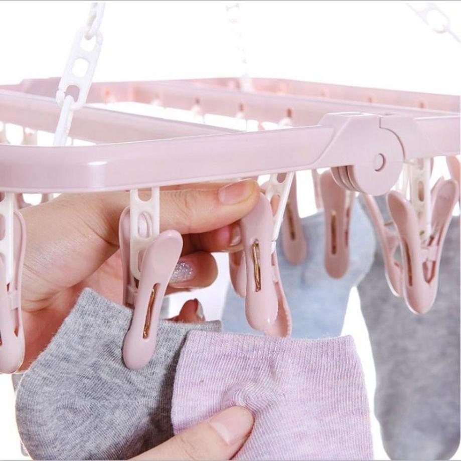 1 개의 PC 32 클립 접이는 옷 걸이 건조기 방풍  - Baby Clothing Drying Rack 리뷰 및 가격