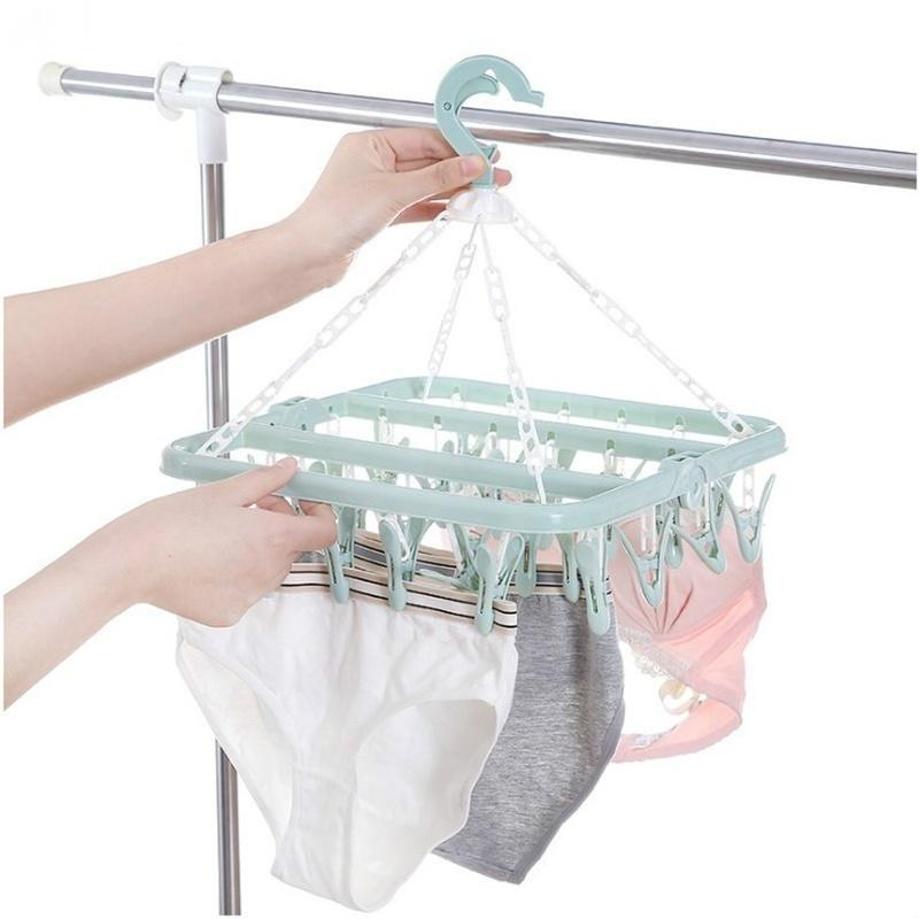 1 개의 PC 32 클립 접이는 옷 걸이 건조기 방풍  - Baby Clothing Drying Rack 리뷰 및 가격