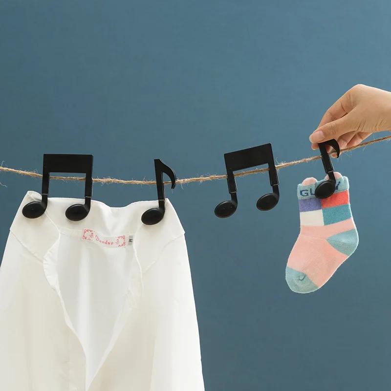 2개입 음표 모양 빨래집게 검정 스프링 클립 창의적인  - Baby Clothing Drying Rack 리뷰 및 가격