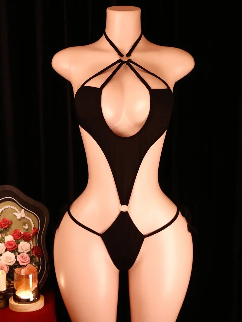 레이싱 매달려 목 바디 슈트 중공 브래지어 세트 에로틱 - Baby Clothing Model 리뷰 및 가격