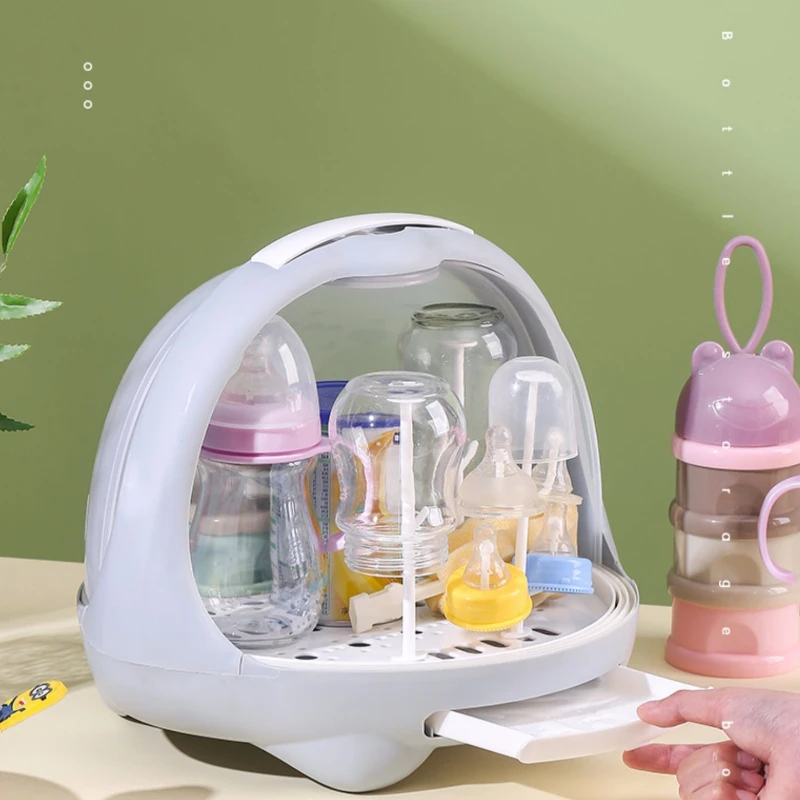 아기 수유 병 건조 랙, 먼지 방지 보관함, 커버 포함 - Baby Clothing Drying Rack 리뷰 및 가격