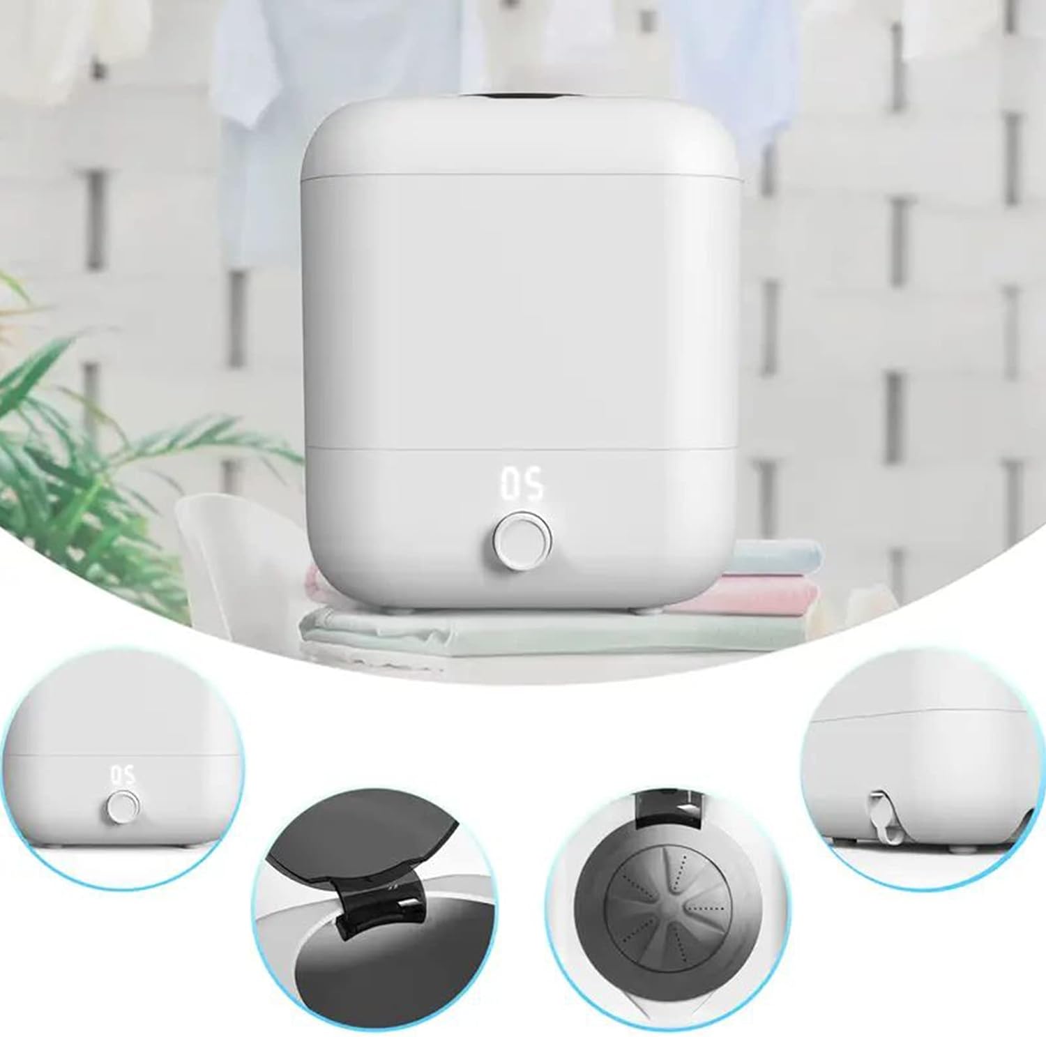 휴대용 무선 충전 세탁기 기숙사 5L 미니 소형 세탁기 - Baby Clothing Washing Machine 리뷰 및 가격